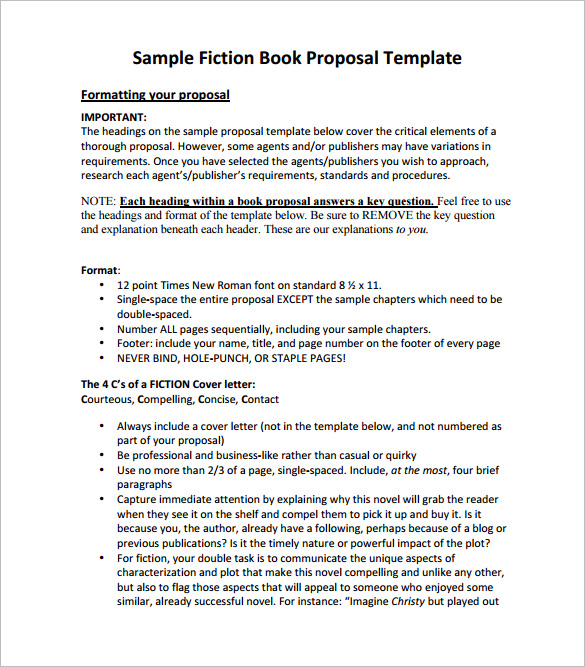 fiction book proposal pdf download