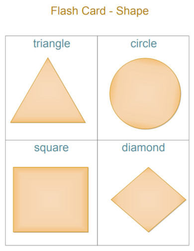 flash card with square shape