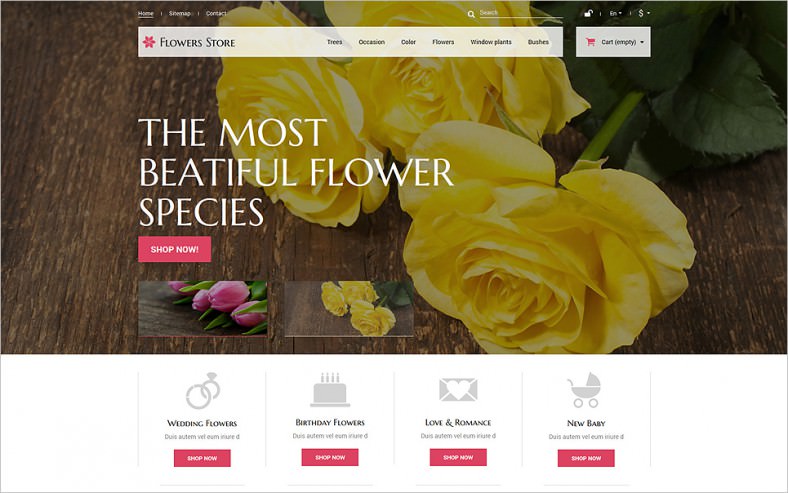 16 Beautiful Florists Website Templates Themes Free Premium 