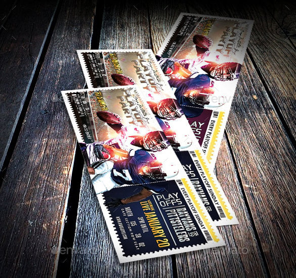 football playoff party ticket template