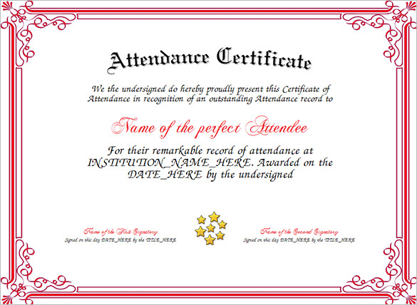 28+ Attendance Certificate Templates - Docs, PDF, PSD