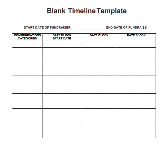 Free Blank Timeline Template Printable