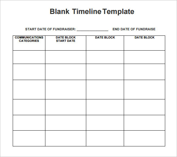 Free Fillable Timeline Template