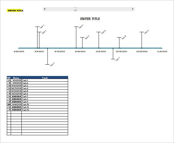 free calendar timeline template excel example