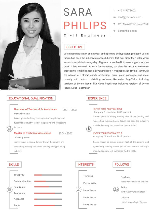 20 Civil Engineer Resume Templates Pdf Doc Free Premium Templates