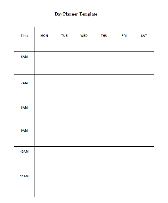 5 printable day planner templates doc pdf excel free premium templates