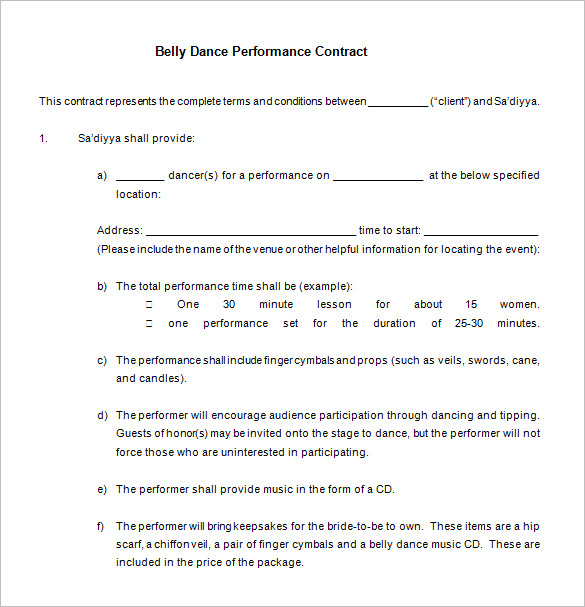 15+ Performance Contract Templates - Word, PDF, Google Docs Documents ...