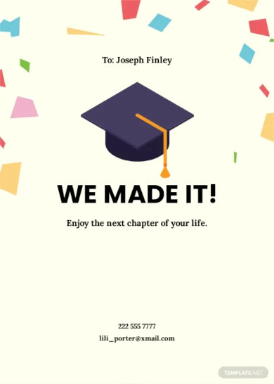 free encouragement graduation card template