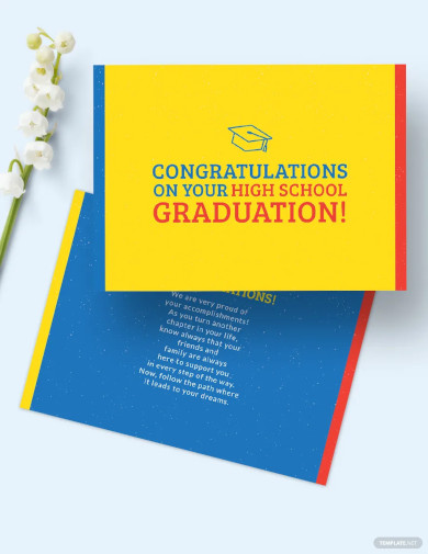 free high school graduation card template