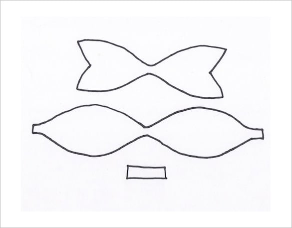 free paper bow tie template download