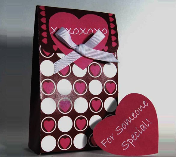 free printable valentine gift paper box template