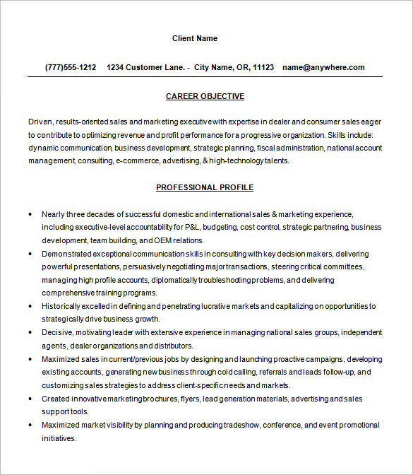 7+ Consultant Resume Templates - DOC, PDF