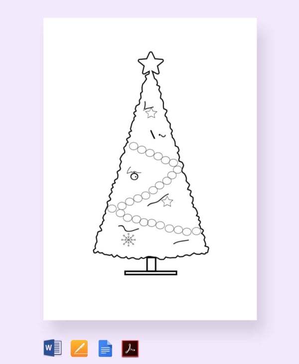 free small christmas tree template
