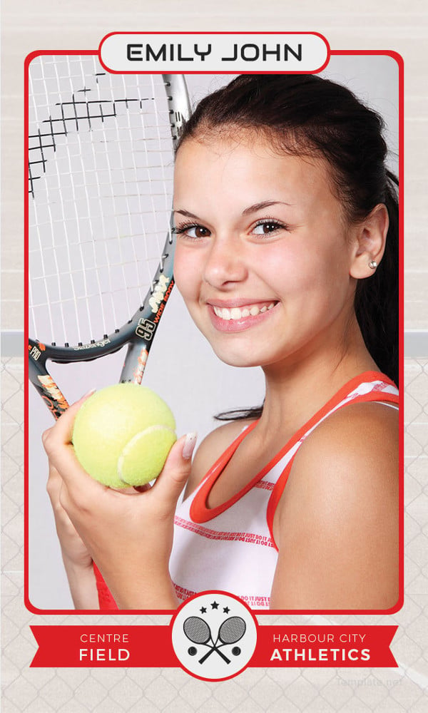 Free Tennis Trading Card Template