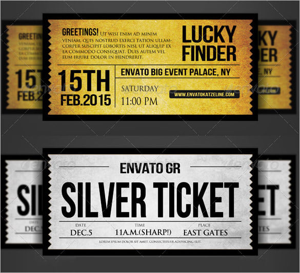 golden-silver-ticket-for-event