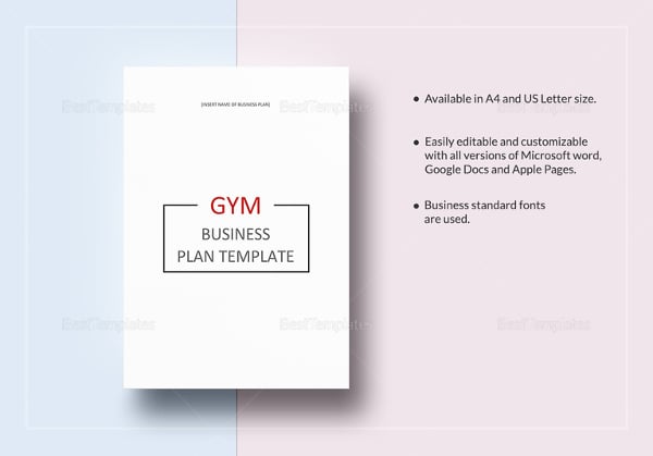 gym business plan template
