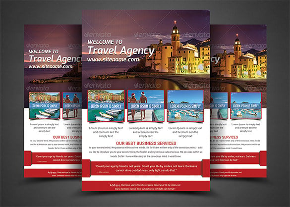 holiday travel advertising flyer template