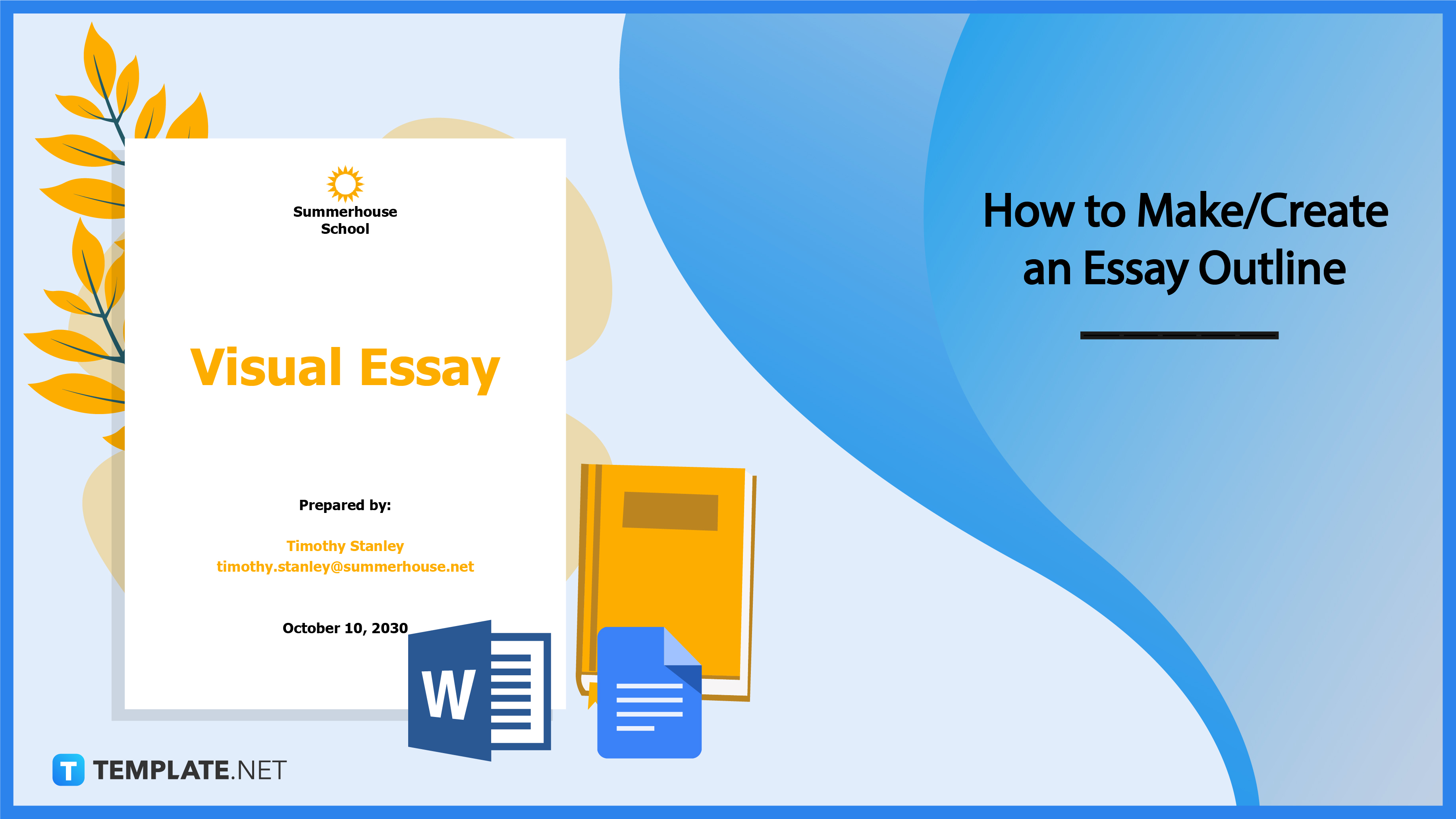 essay outline template example