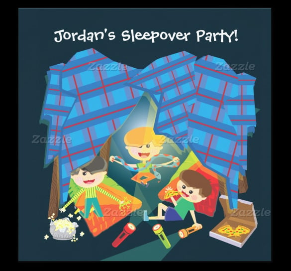 jordans slumber party invitation template