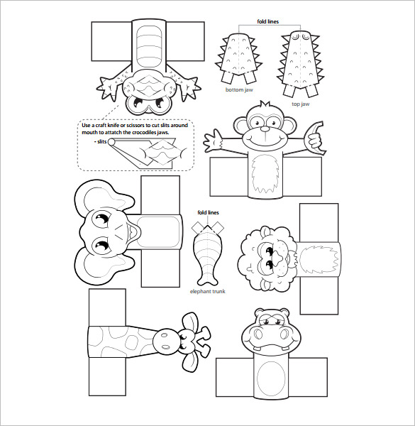 10 Finger Puppet Templates PSD PDF