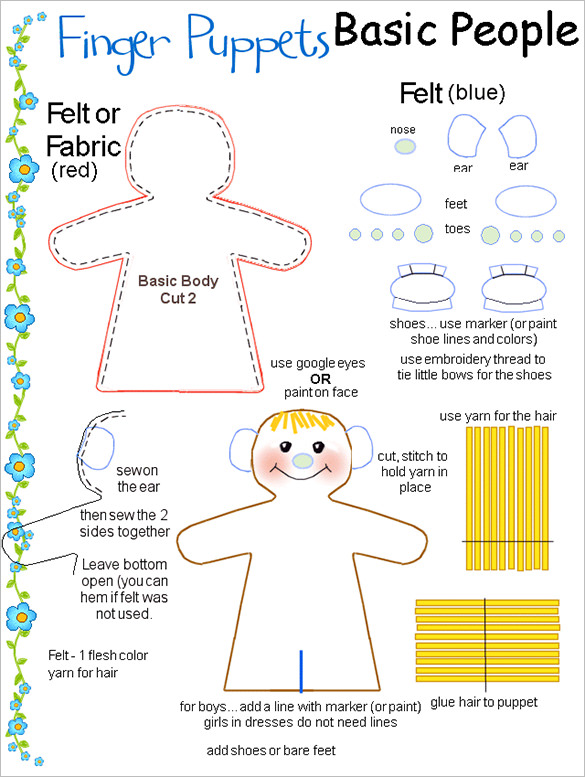 Hand Puppet Patterns Free Printables