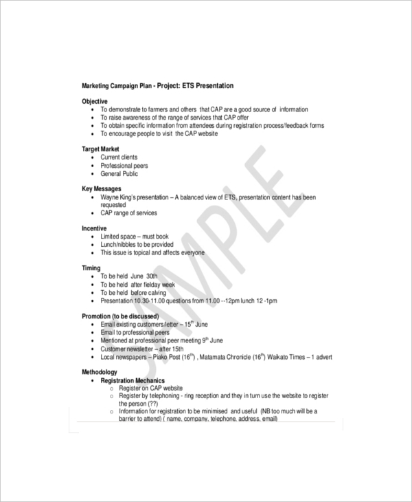 13 Marketing Campaign Templates Free Sample Example Format