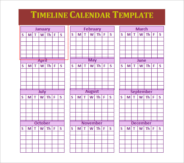 microsoft word timeline template to download