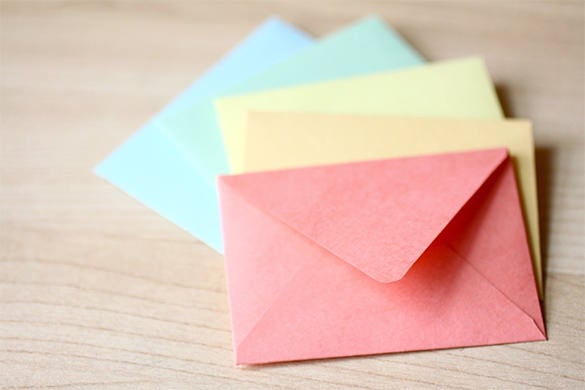 mini envelope para convite individual template