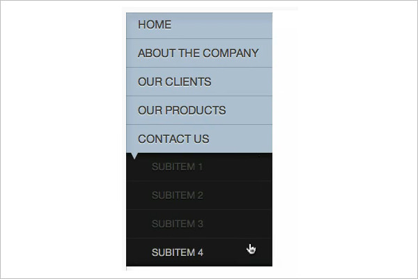 HTML5 CSS3 jQuery DropDown Menus - 16+ Free Best Templates | Free ...