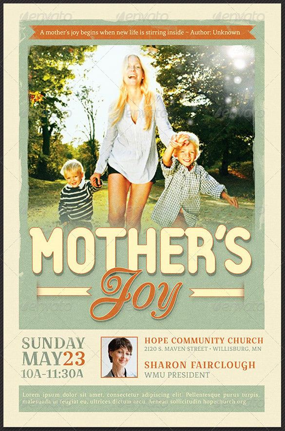 mother’s joy flyer template