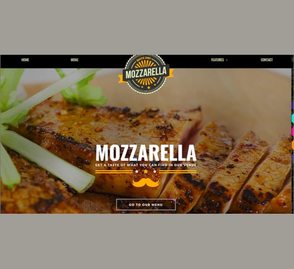 mozzarella php html cafe bar template