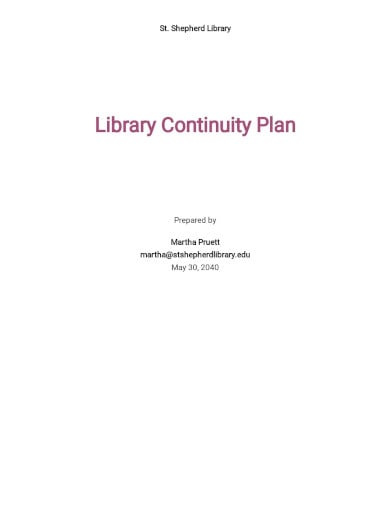 nonprofit business continuity plan template