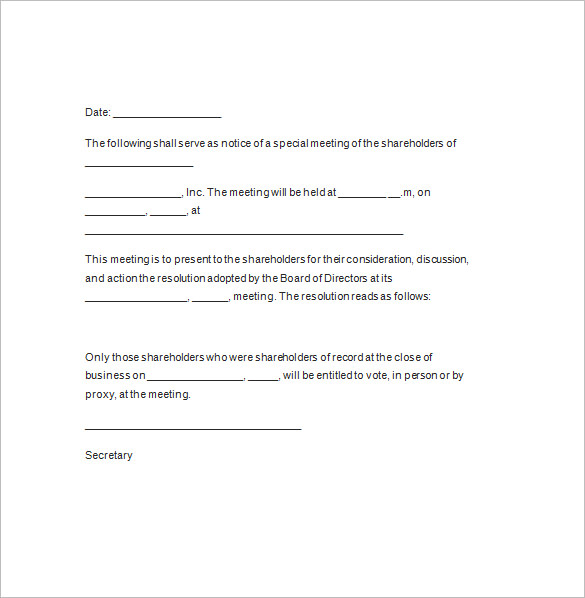 38+ Notice of Meeting Templates PDF, Google Docs, MS Word, Apple Pages