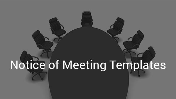 notice of meeting template