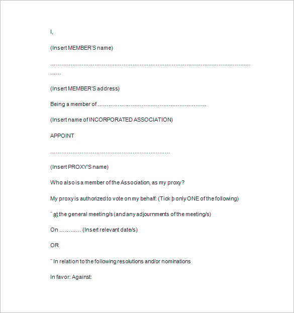 notice of meeting word template