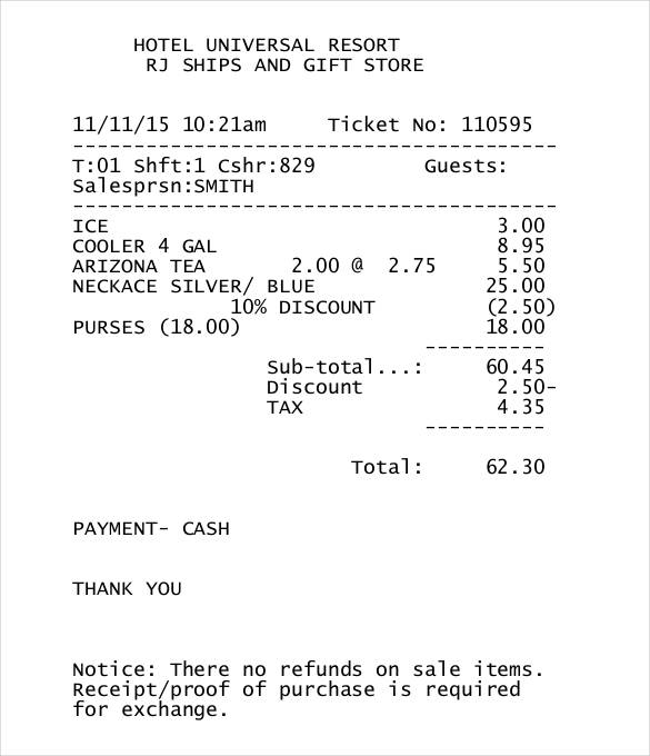 Pos Receipt Printer Template