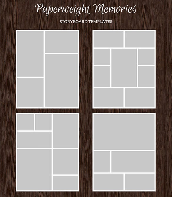 psd storyboard collage board template