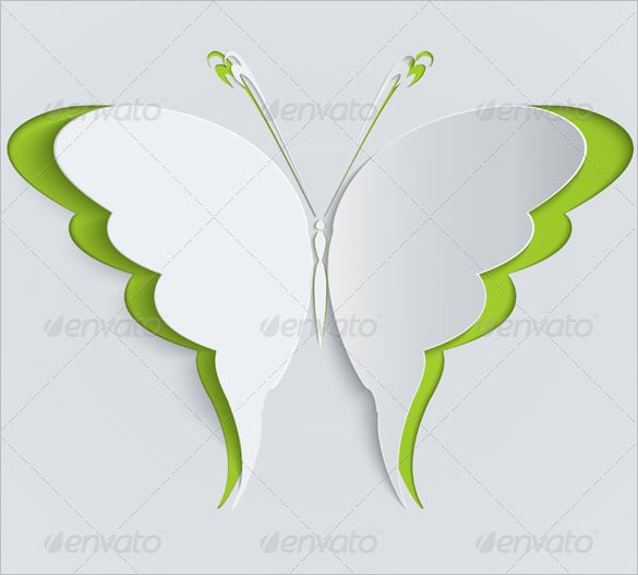 paper butterfly template vector eps