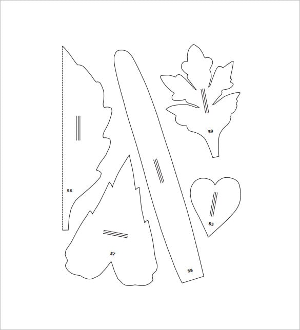 paper flower petal template pdf format