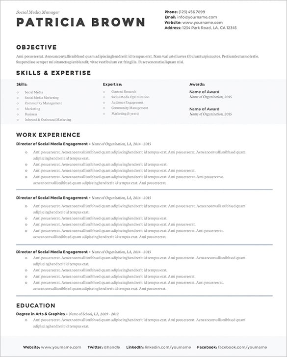 14  manager resume templates