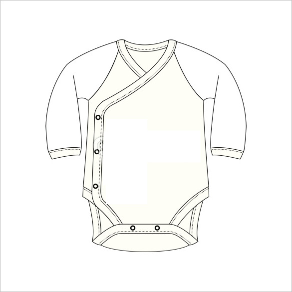 plain baby onesie over sleepsuit template