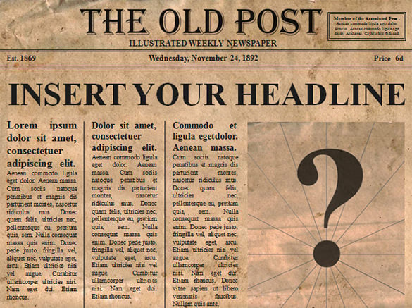 powerpoint-editable-old-newspaper-template