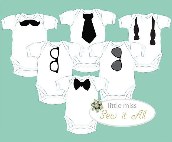 premium baby outfit decorating party onesie template