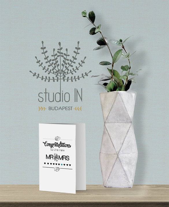 premium mr mrs wedding congratulations card