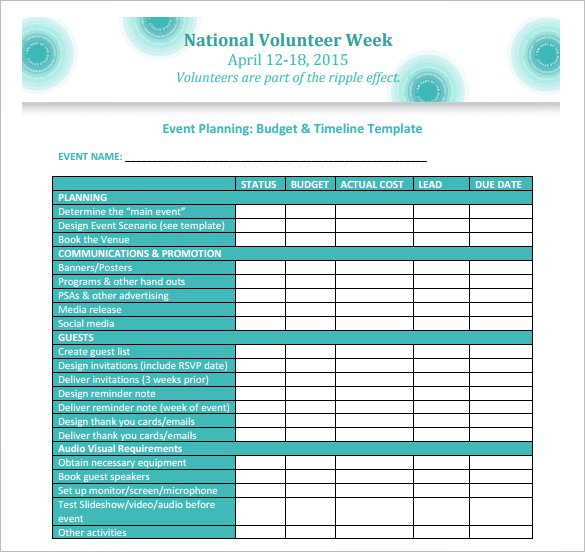 8 Budget Timeline Templates DOC PDF Excel