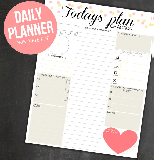 printable daily planner download