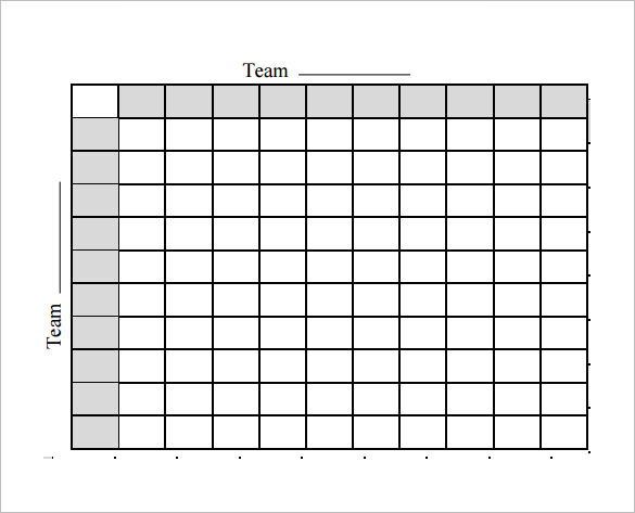 NFL Football Squares Free Google Docs Template 