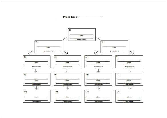 11 Printable Phone Tree Templates DOC Excel PDF