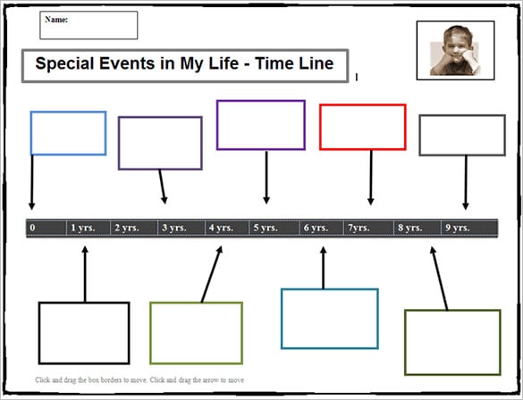 printable history timeline template free