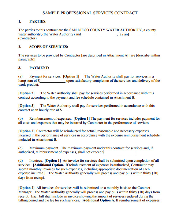 service agreement template pdf